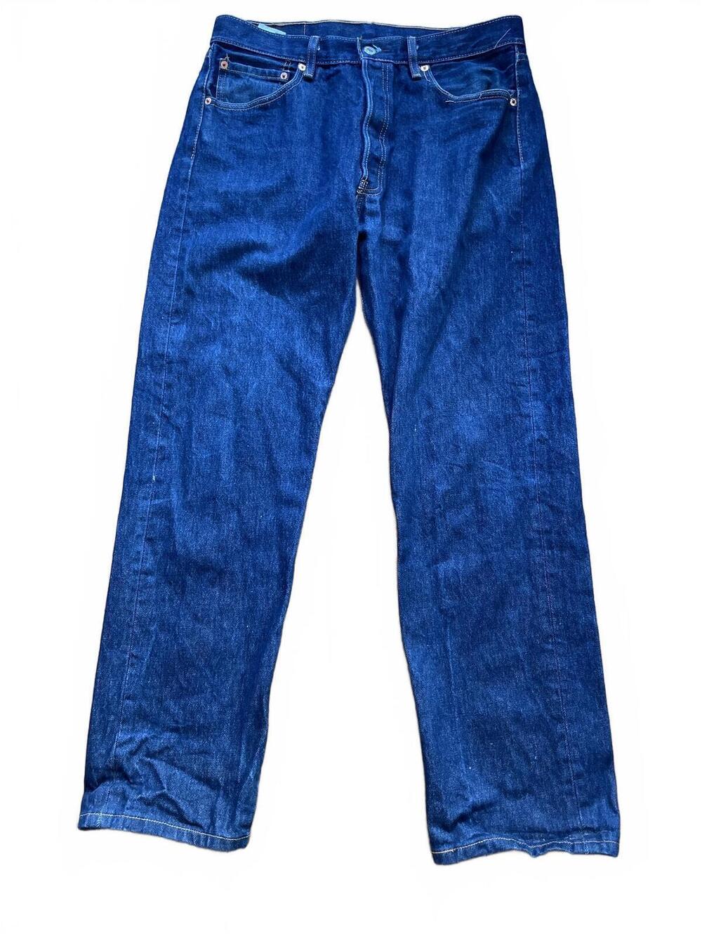 Levi's 501 Original Dark Blue Jeans Mens 34x32 Straight Leg